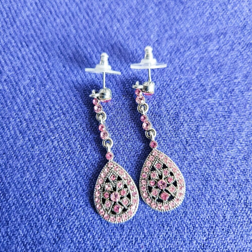 Pink Gemstone Earrings